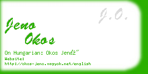 jeno okos business card